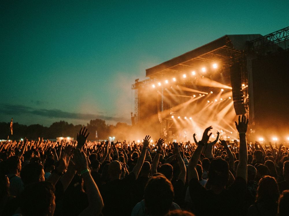 Live entertainment crowd